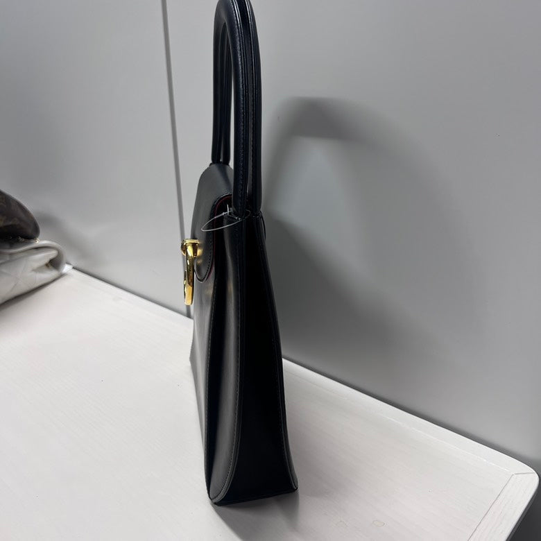 Cartier Panthere Black Leather Handbag