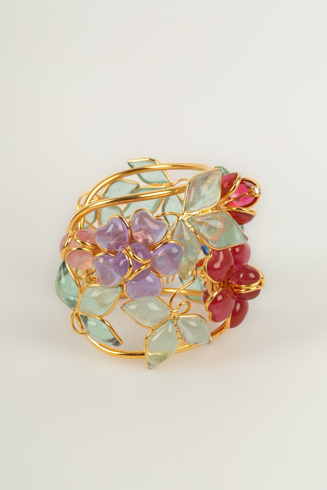 Bracelet manchette fleurs Augustine