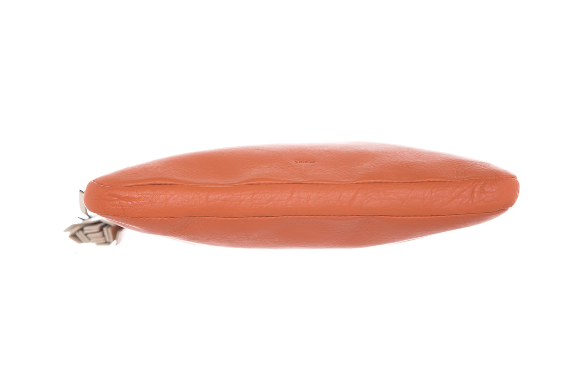 Chloe Orange Leather Pouch