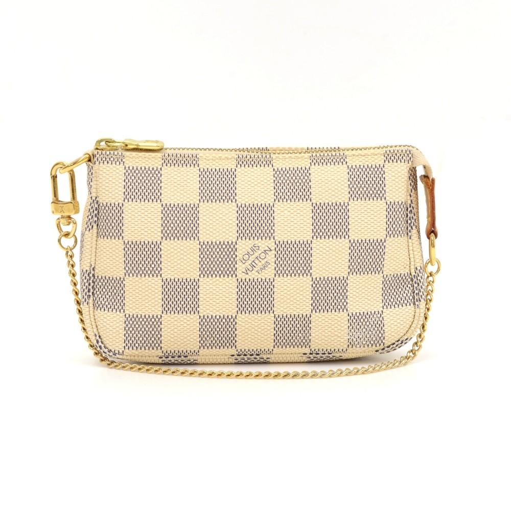 Louis Vuitto Damier Azur Canvas Pochette Accessoires Evening Bag