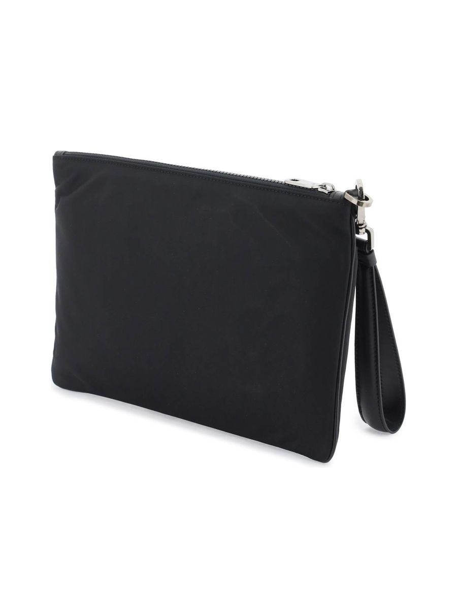Nylon Pouch With Rubberized Logo