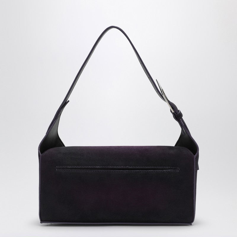 The Attico Dark Violet 7/7 Suede Shoulder Bag Women