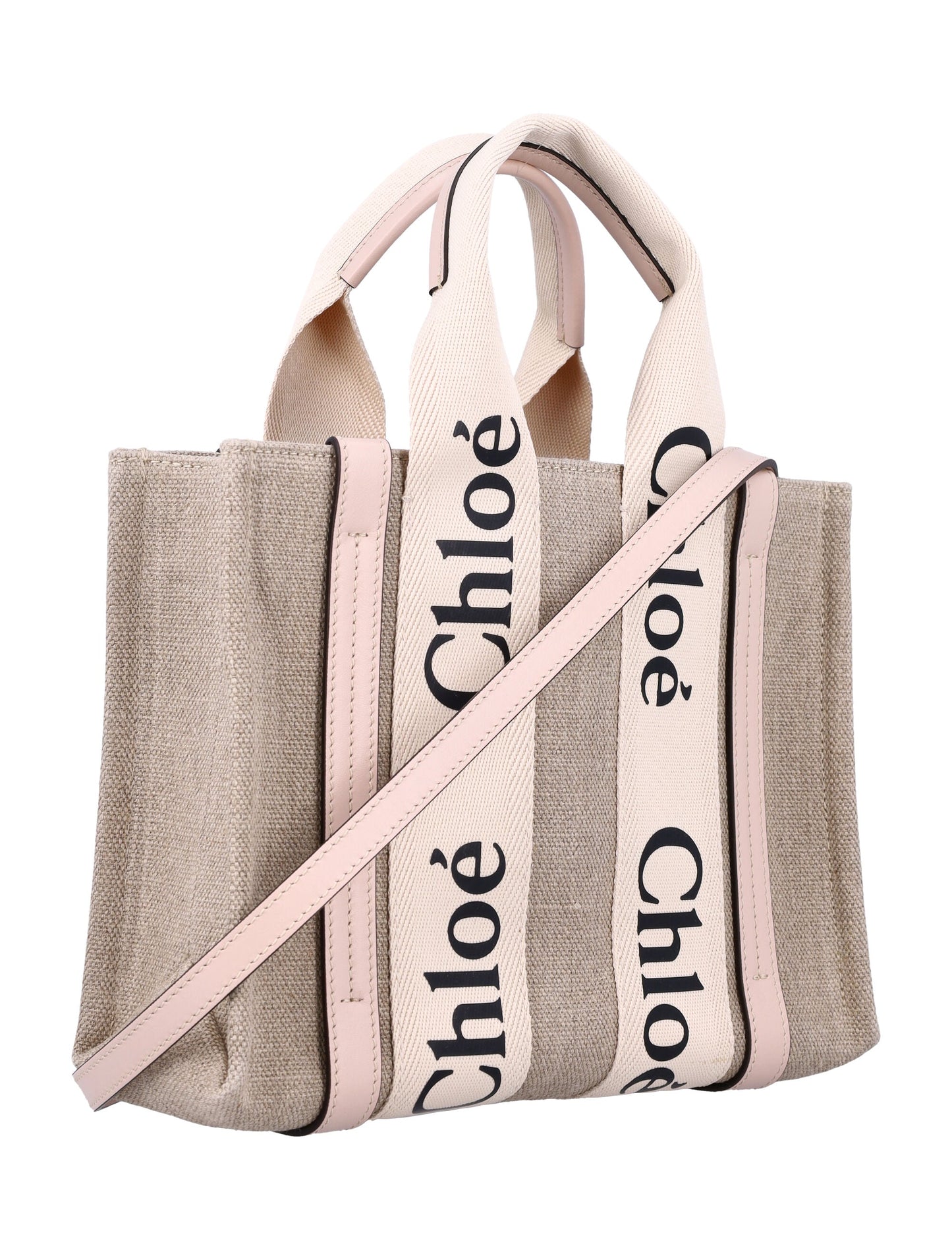 LINEN WOODY MEDIUM TOTE BAG