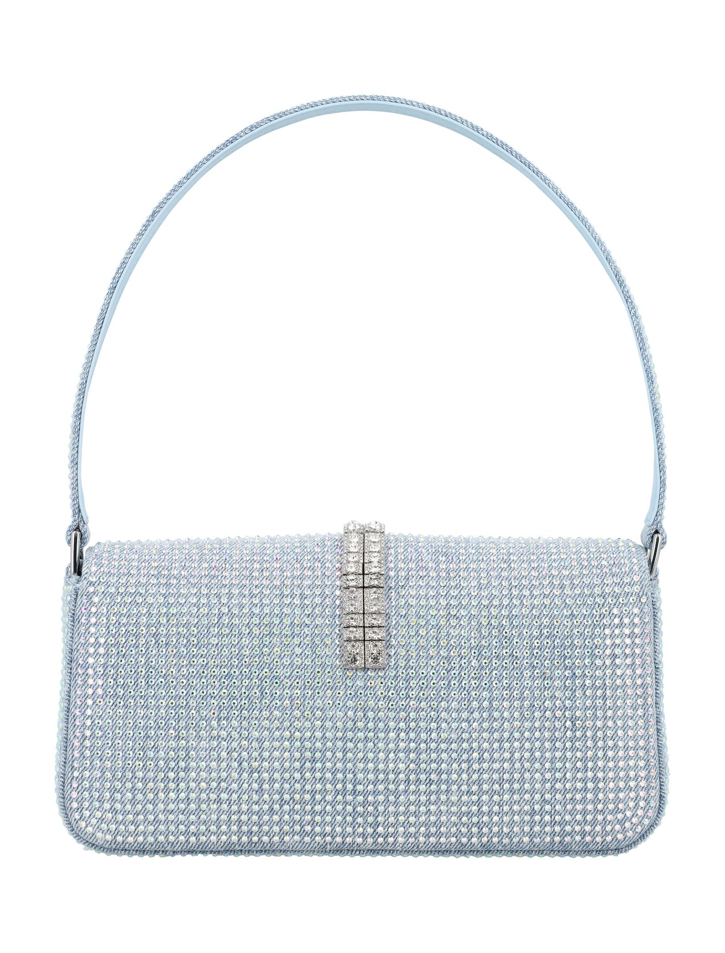 Rhinestone Denim Micro Bag
