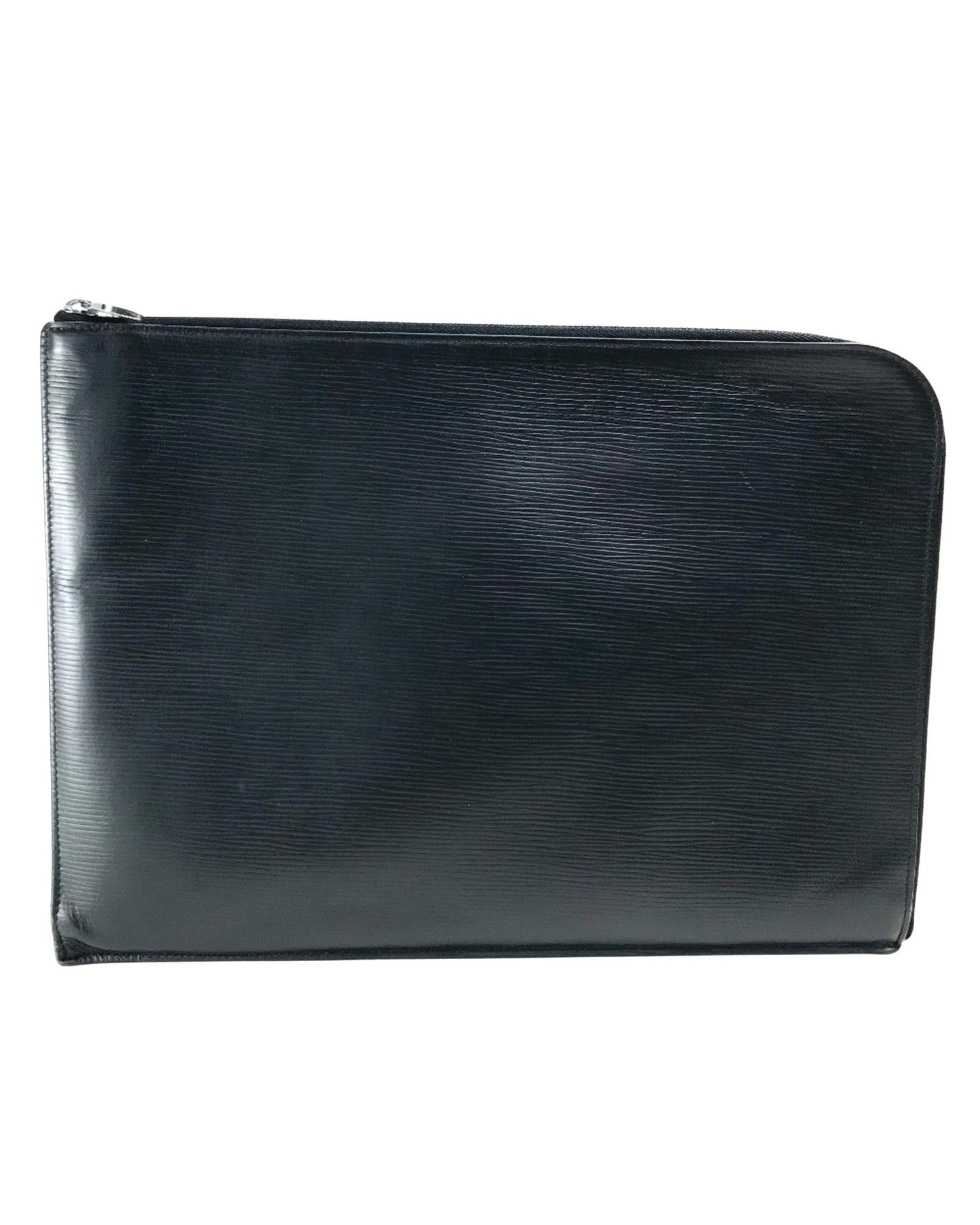 Zippered Leather Clutch Pochette Style