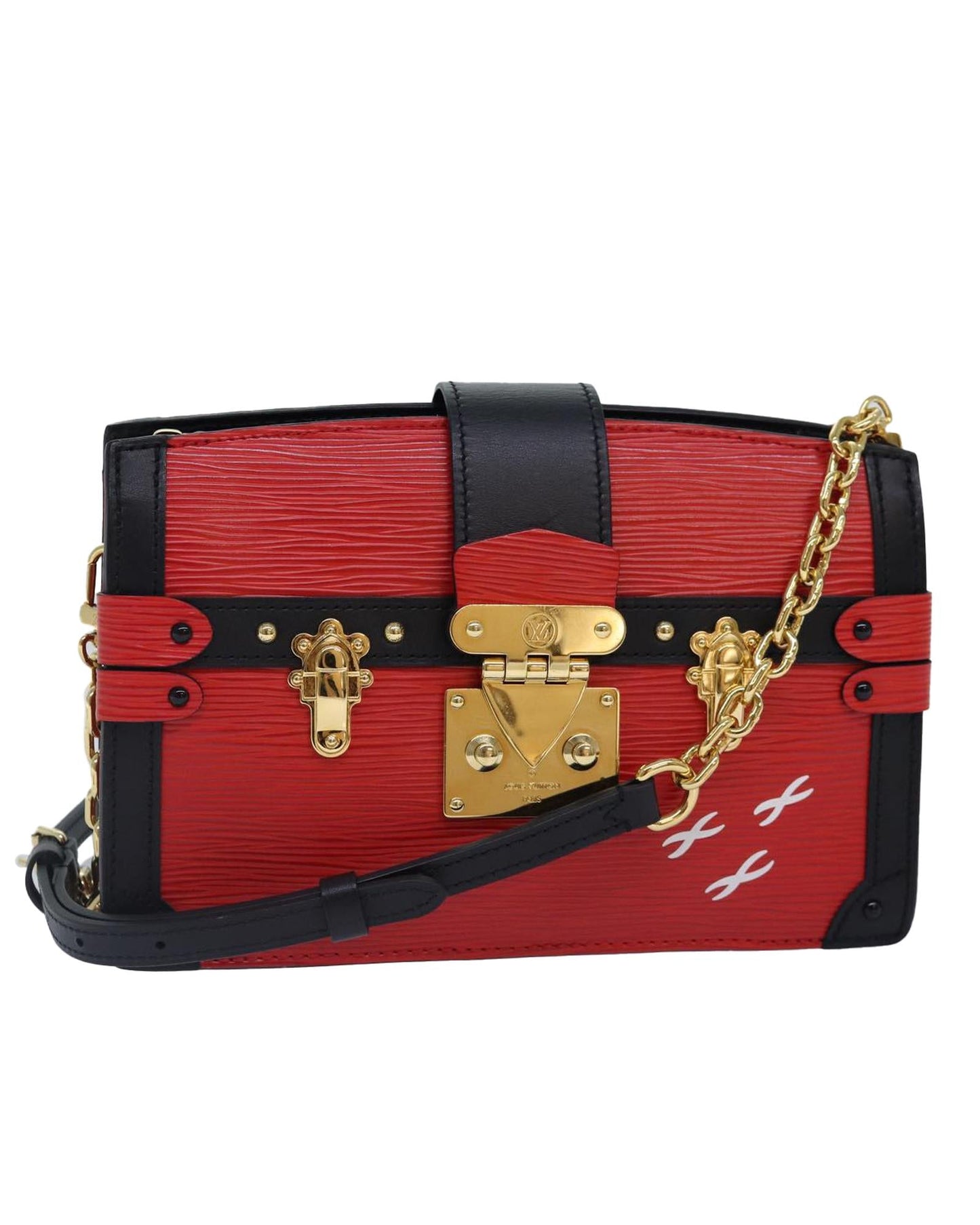 Petite Malle Red Epi Leather