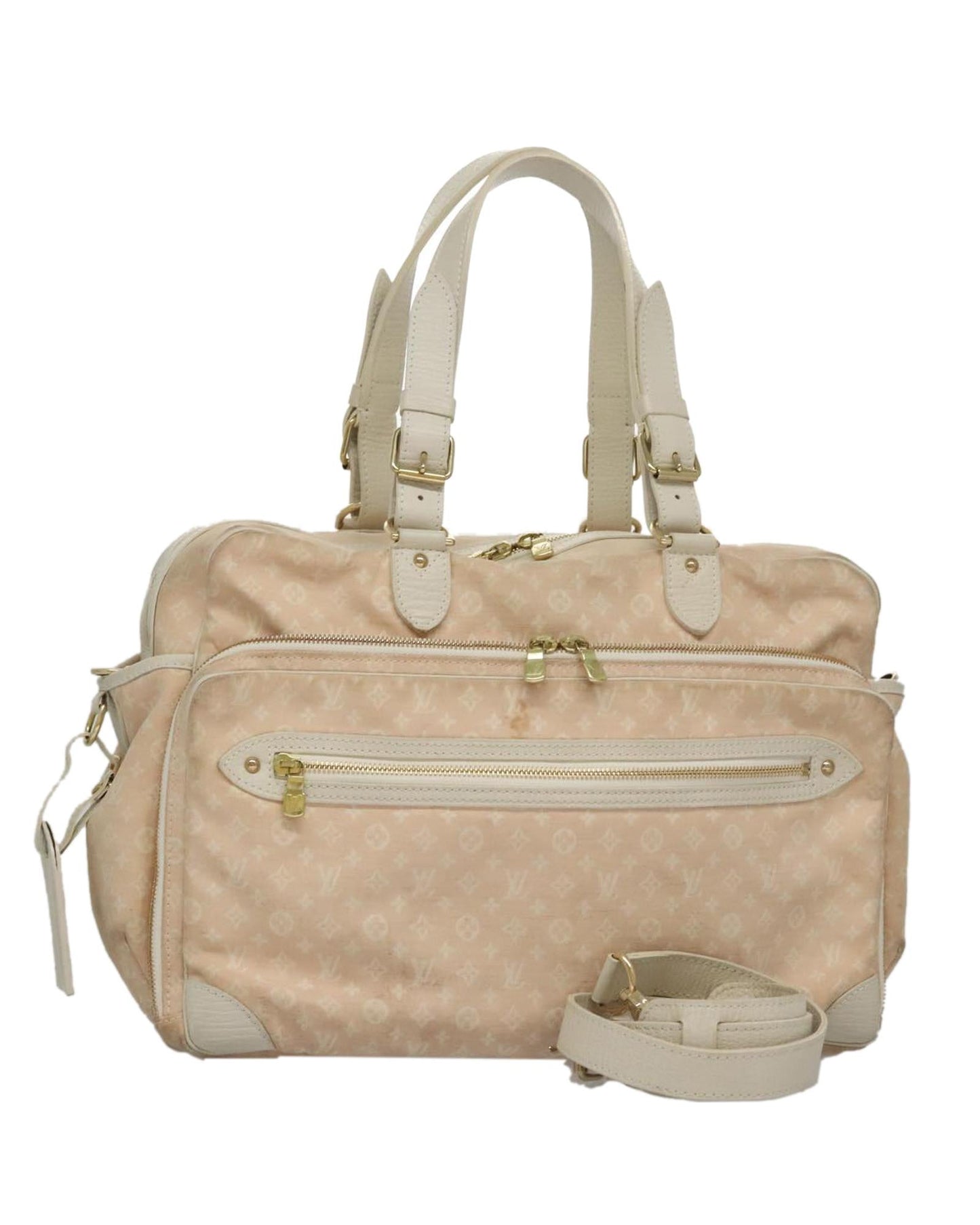 Mini Lin Canvas Tote Bag with Name Tag and Slight Wear