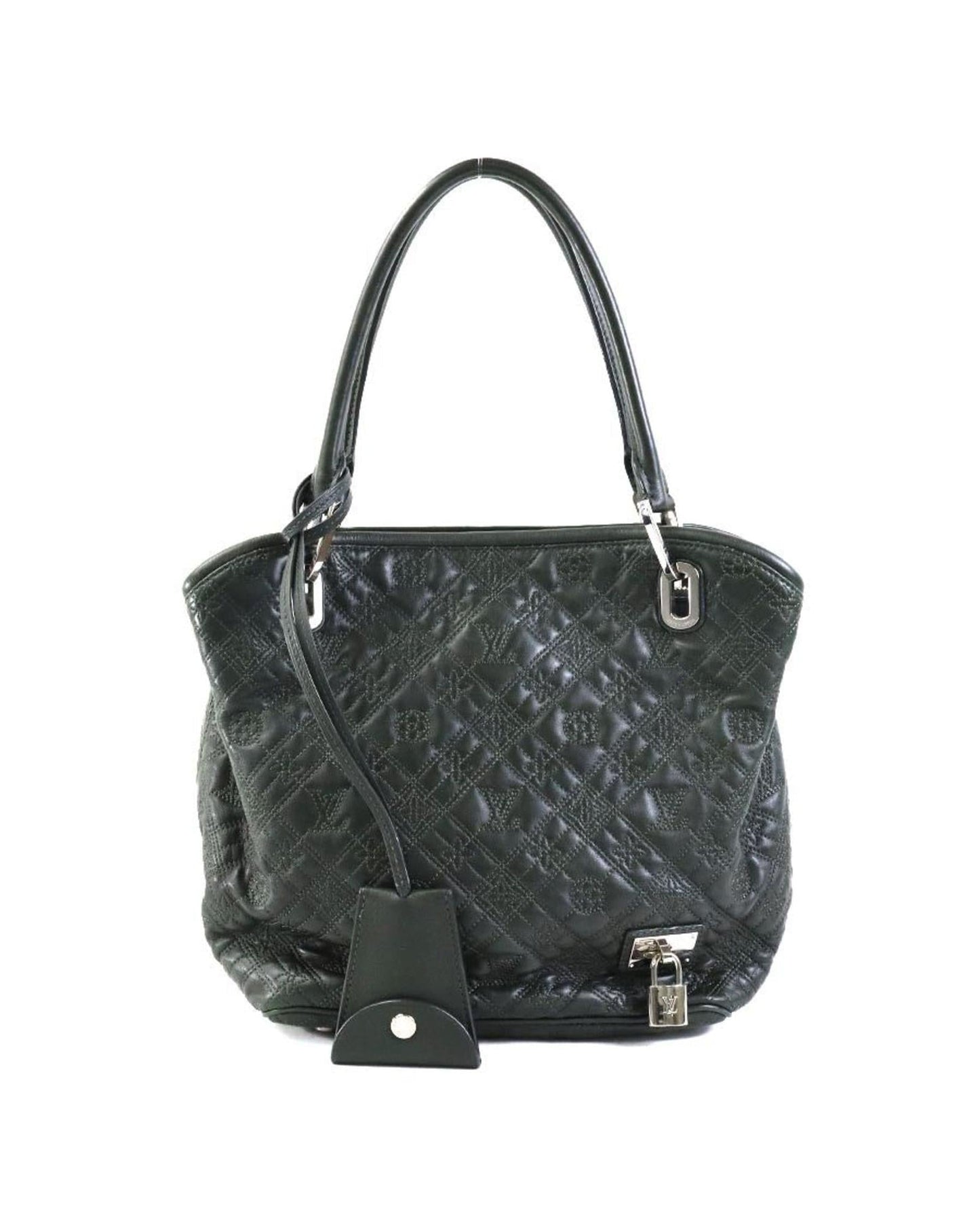 Lockme II Quilted Tote Dark Green