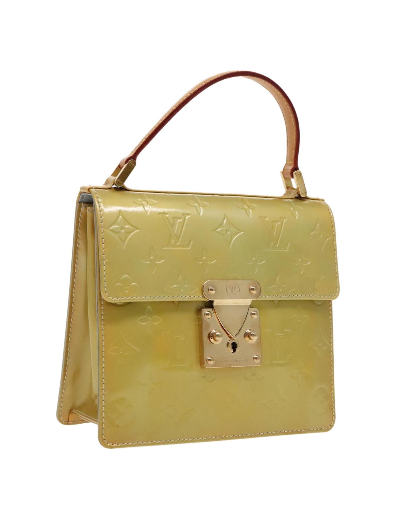Lockit MM Handbag Lime Patent Leather