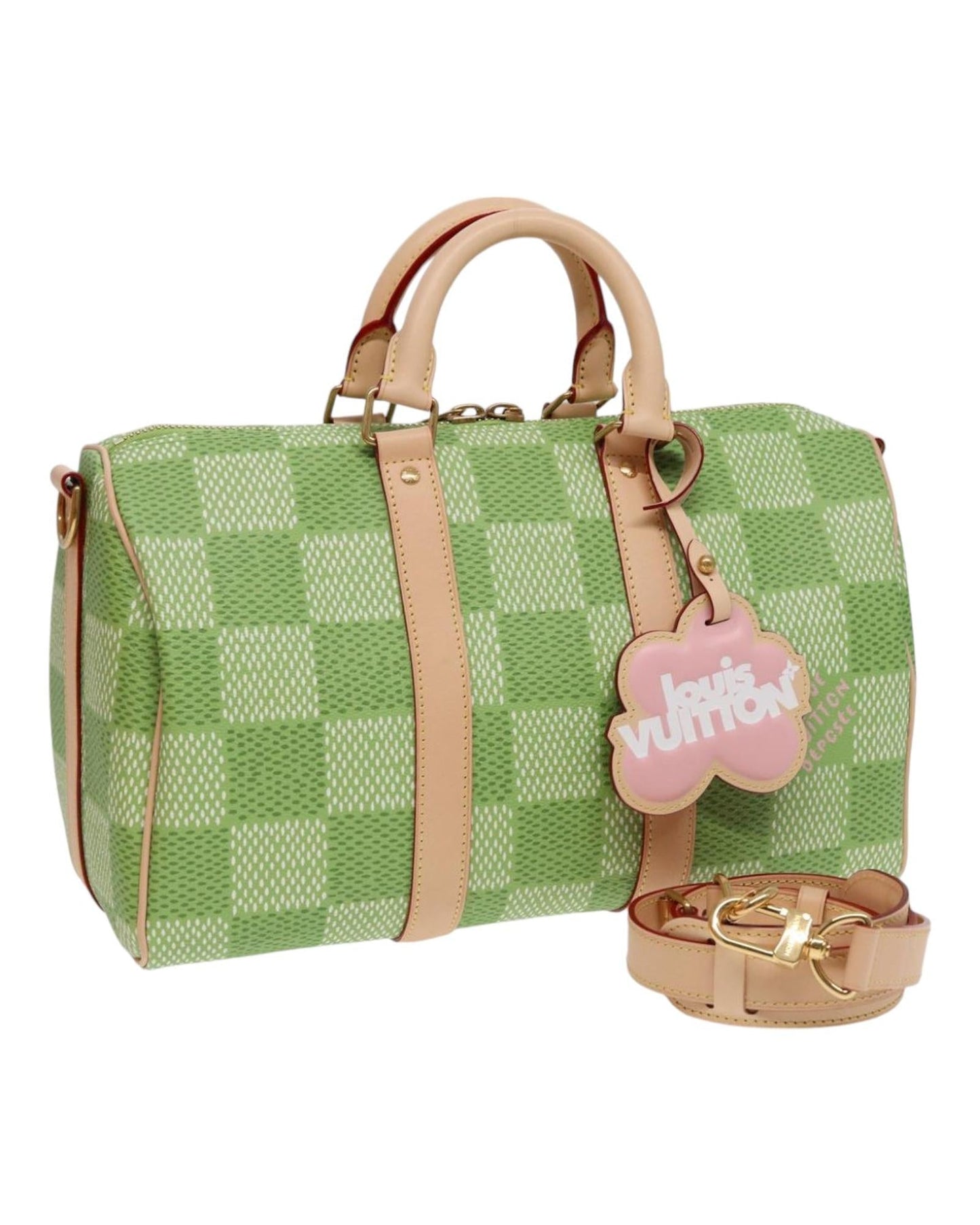 Speedy 25 Lime Green Damier Azur