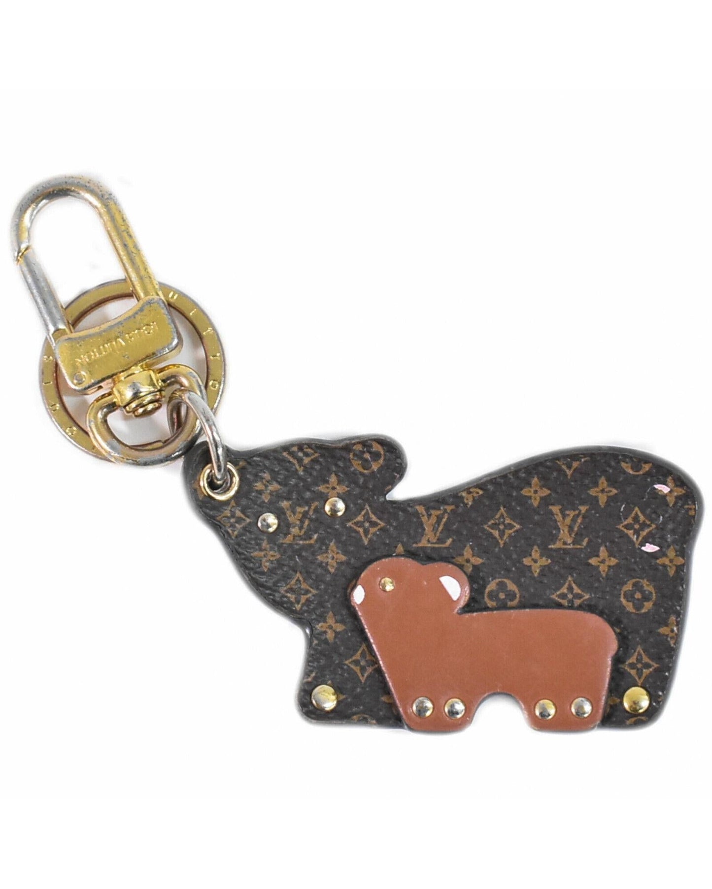 Bear Keychain Monogram Style