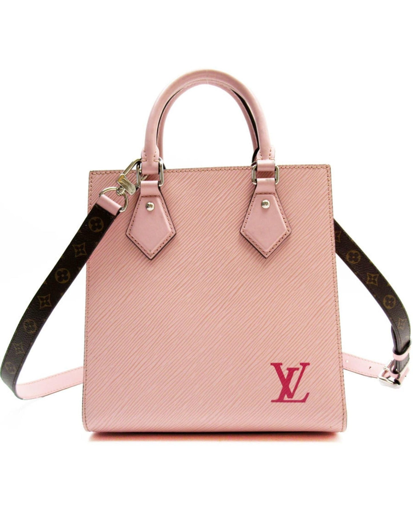 Leather Sac Plat Tote with Shoulder Strap