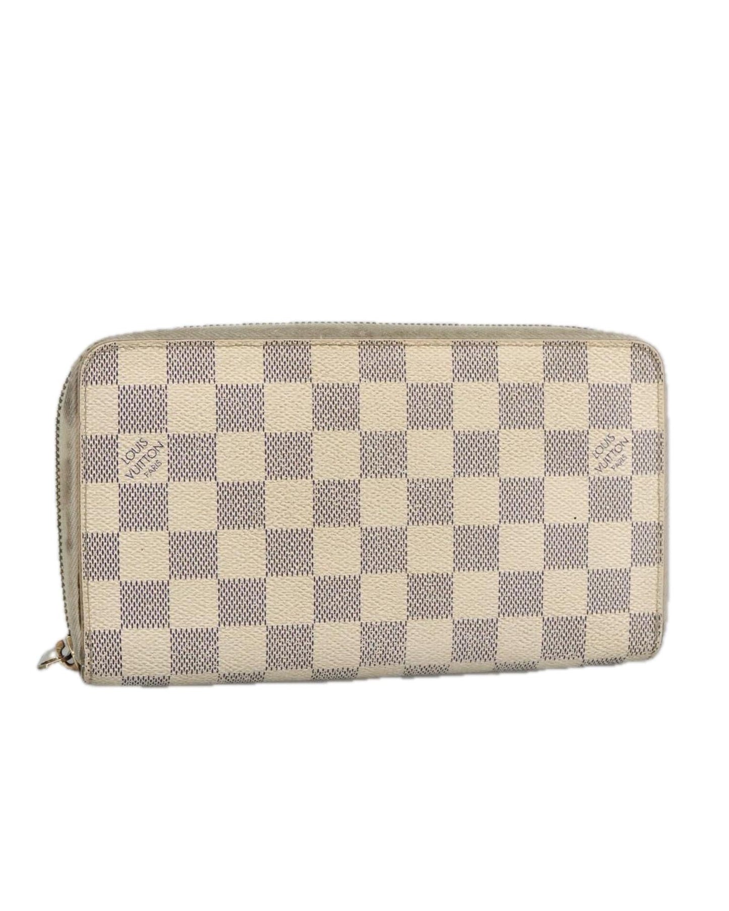 Zip Around Wallet Damier Azur Canvas