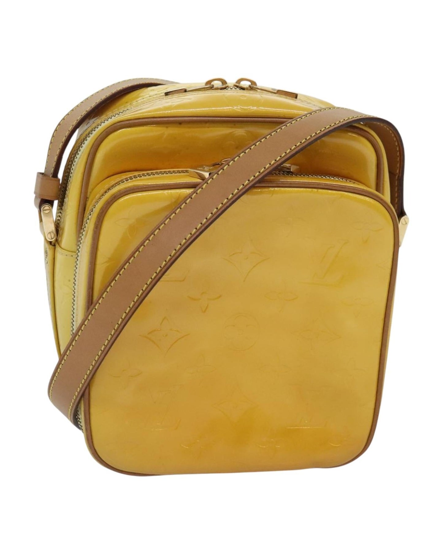 Pochette Accessoires Crossbody Patent Yellow