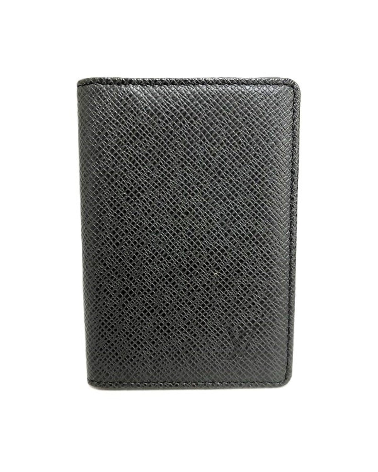 Pochette Multiple Wallet Black Leather Card Holder