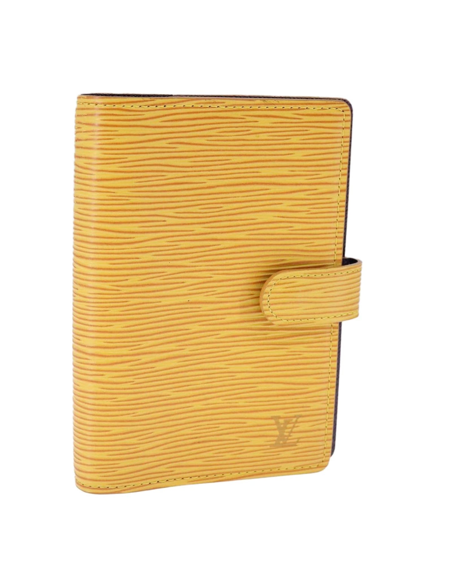 Leather Agenda with Storage Pocket and Metal Fittings