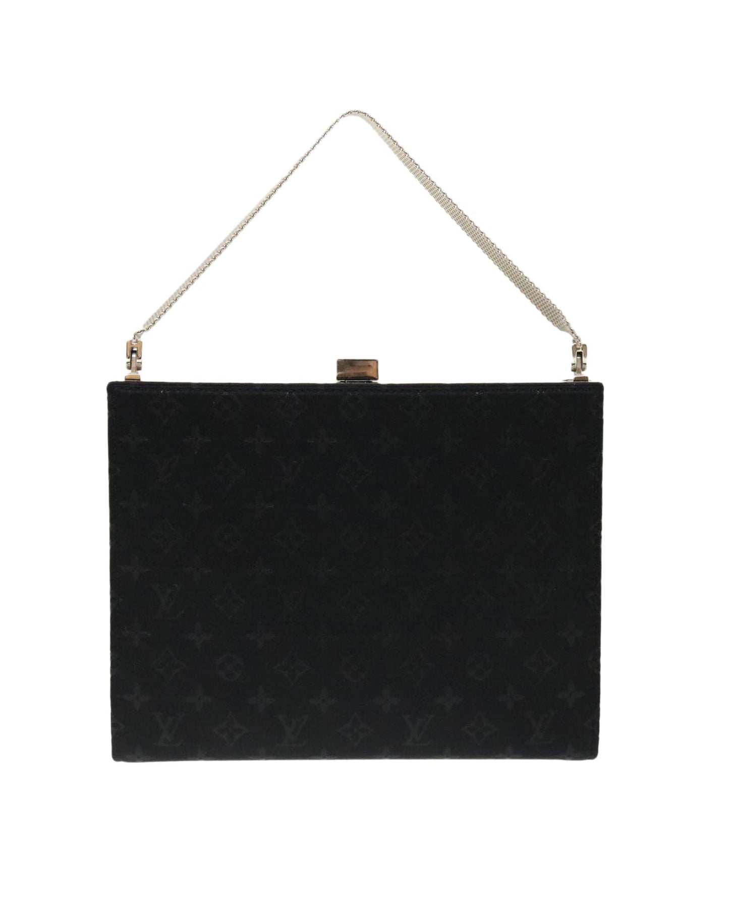 Louis Vuitton Black Canvas Box Clutch