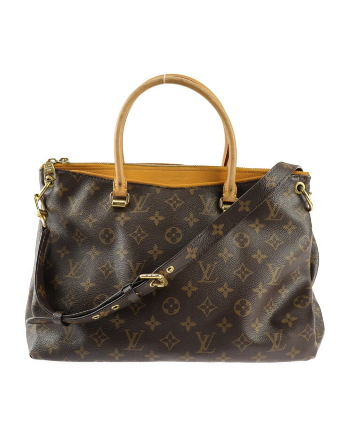 Versatile Monogram Leather Bag with Shoulder Strap