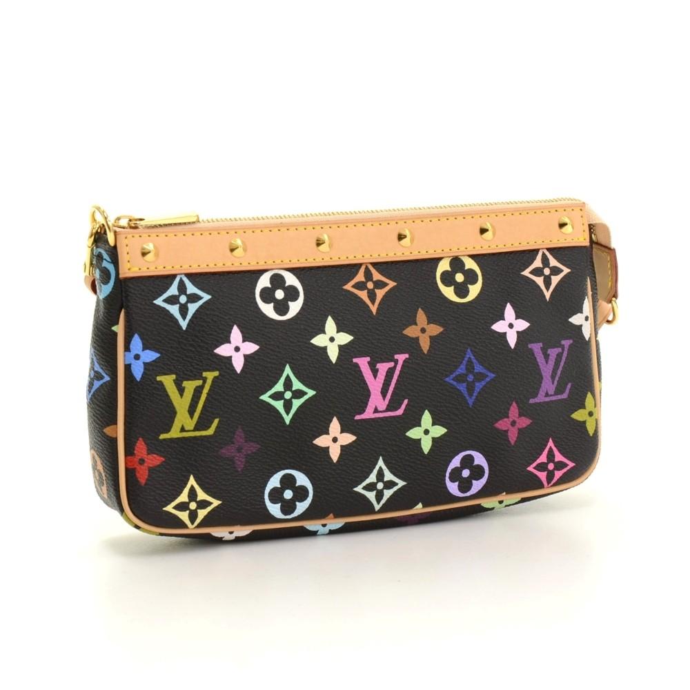 Louis Vuitto Pochette Accessoires Multicoloured Monogram Canvas Evening Bag