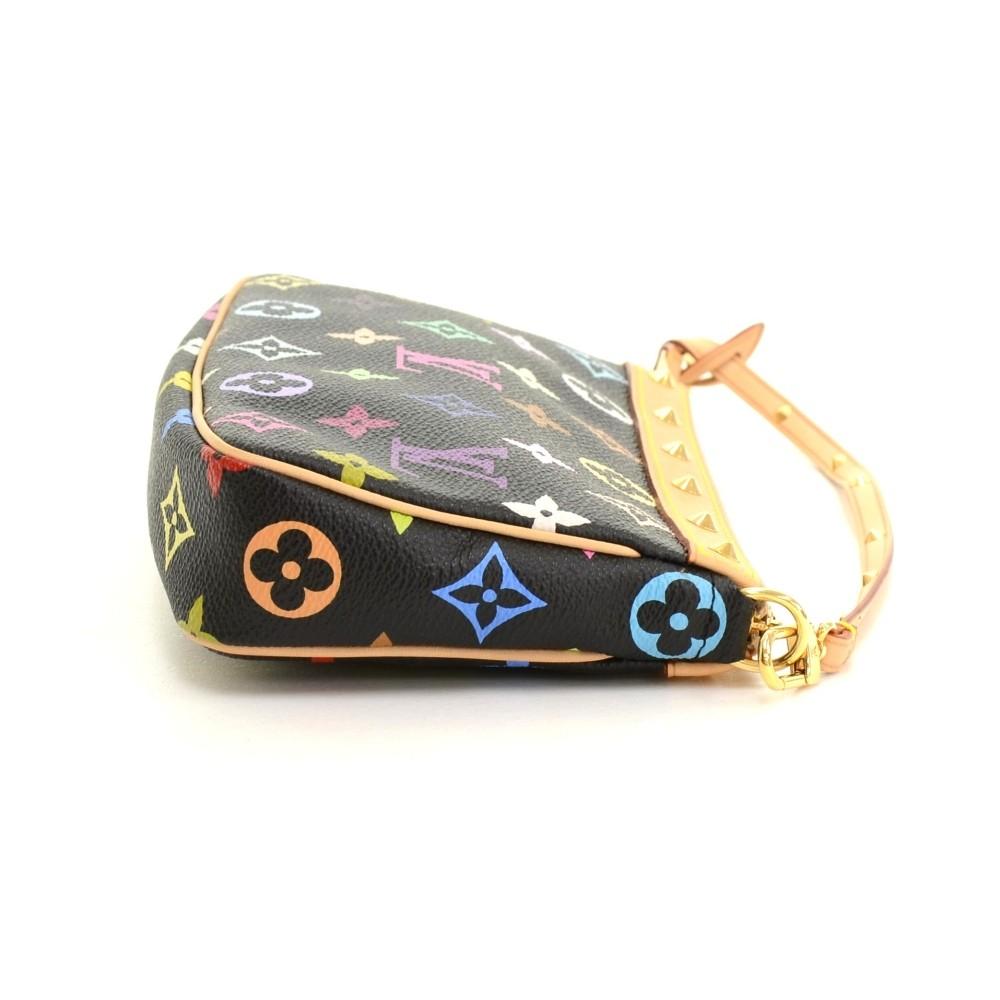 Louis Vuitto Pochette Accessoires Multicoloured Monogram Canvas Evening Bag