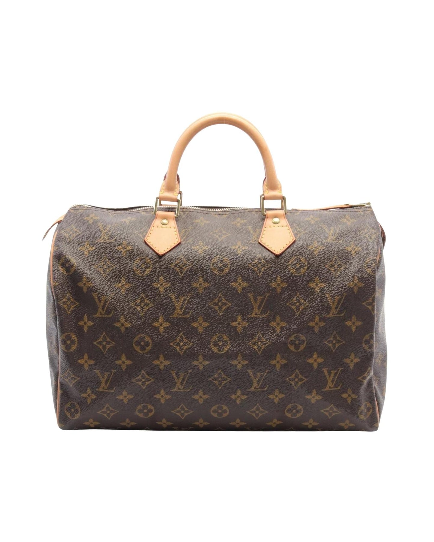Designer Canvas Speedy Bag in Good Condition