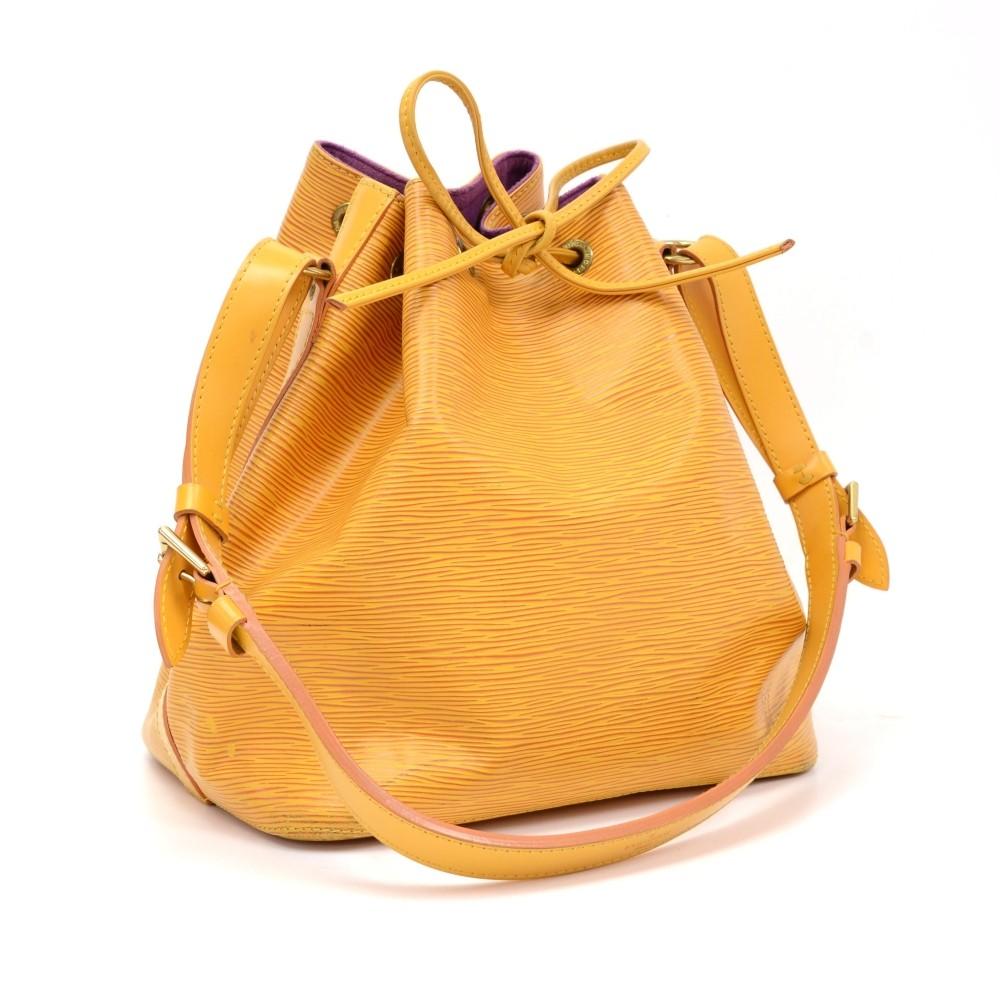 Louis Vuitto Petit Noe Yellow Epi Leather Bag