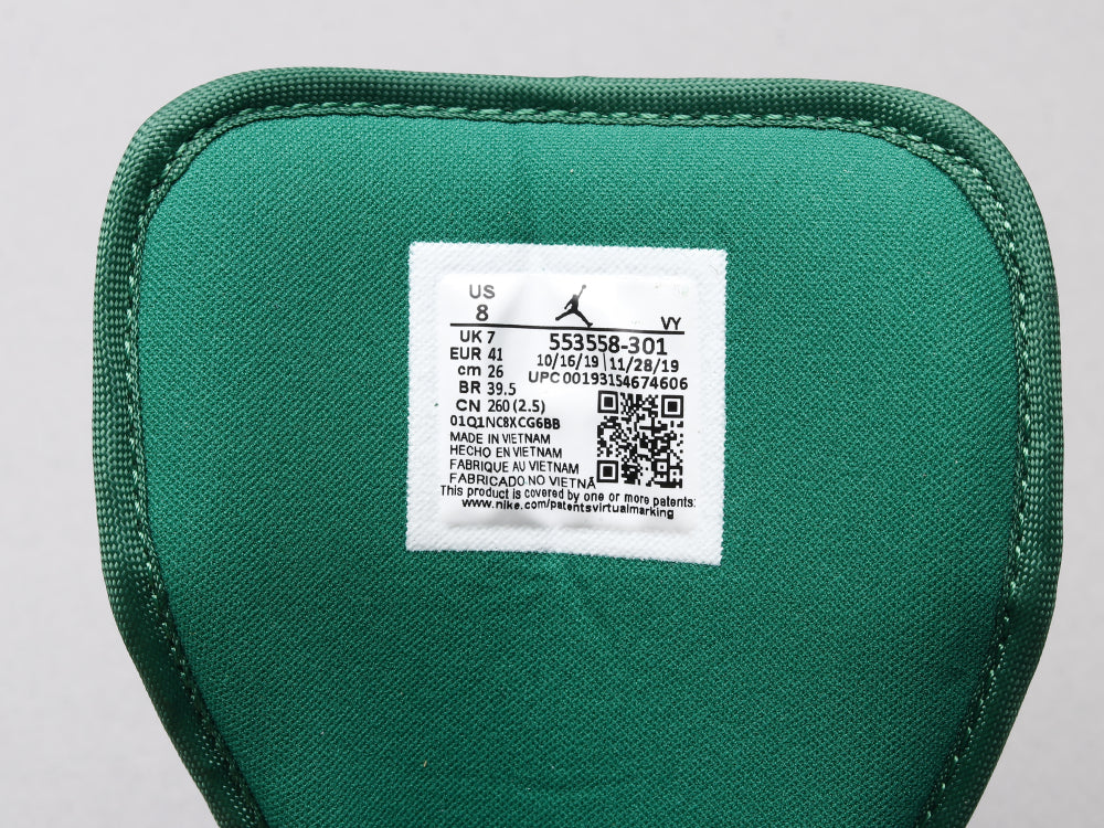 GLM - AJ1 celtic white green