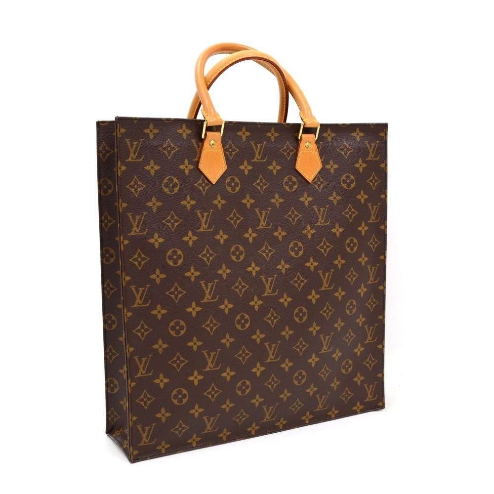 Louis Vuitto Monogram Canvas Sac Plat Handbag