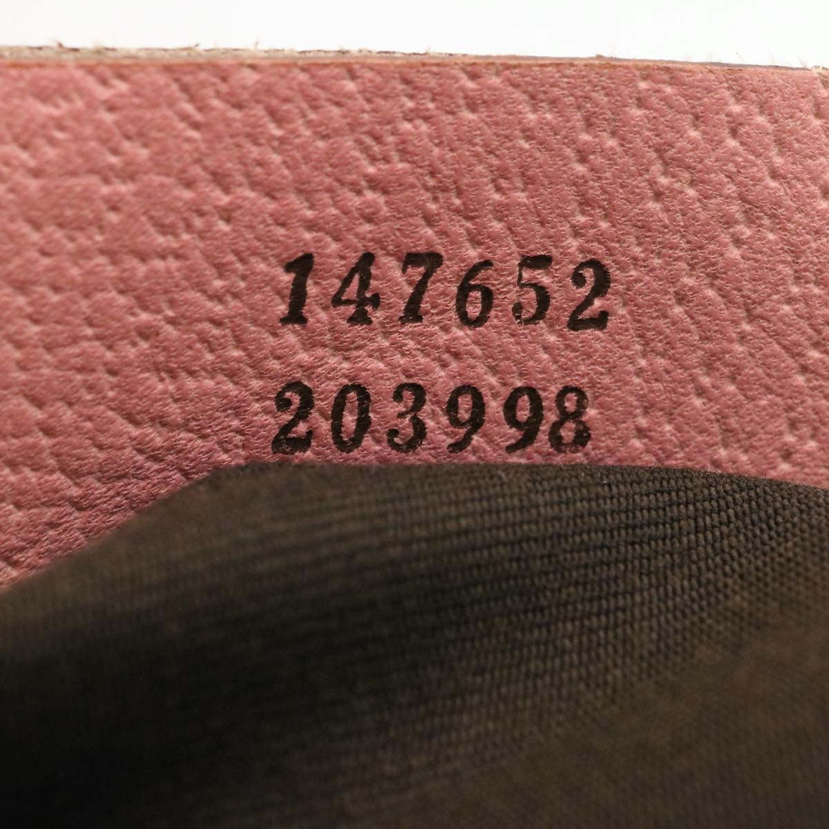GUCCI Abbey GG Canvas Tote Bag Leather Pink 26647