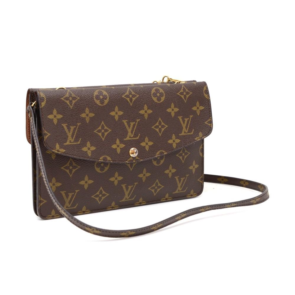 Louis Vuitto Pochette Double Rabat Monogram Canvas Shoulder Bag