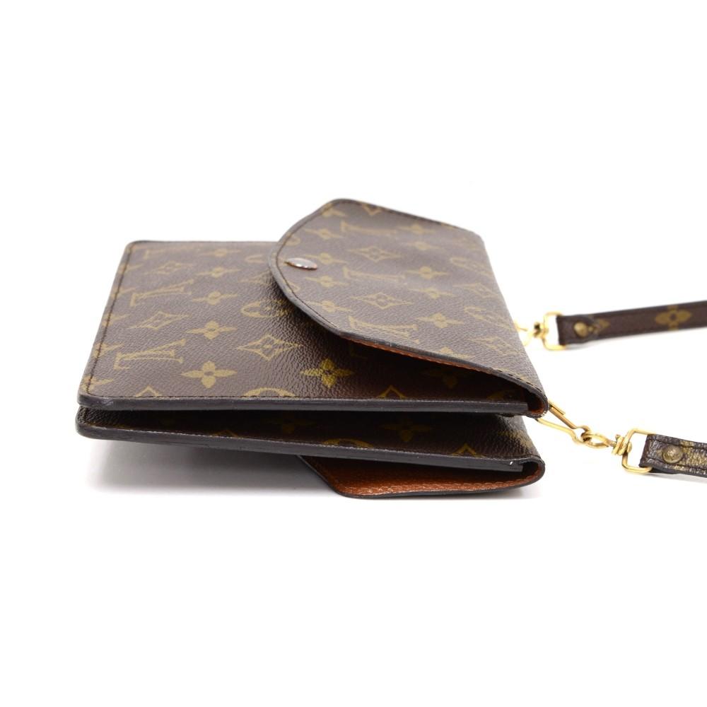 Louis Vuitto Pochette Double Rabat Monogram Canvas Shoulder Bag