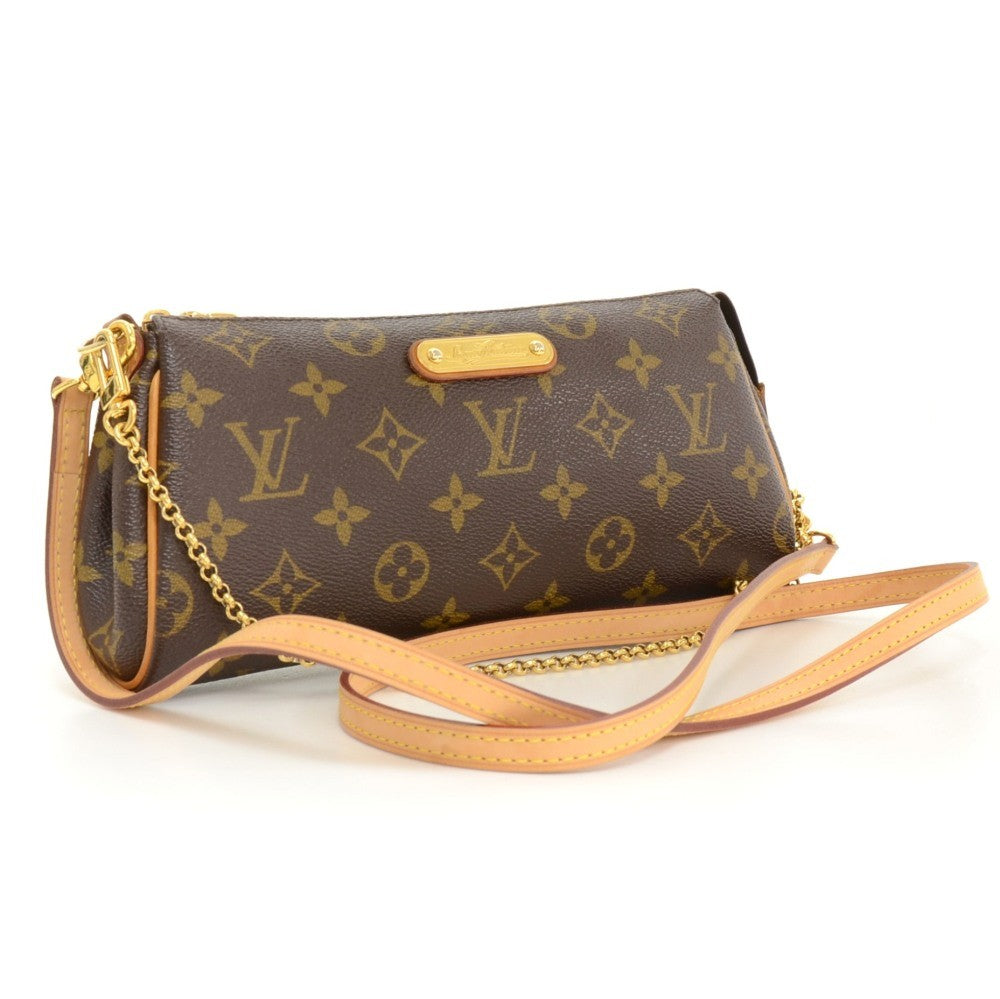 Louis Vuitto Eva Monogram Canvas Evening Bag with Strap