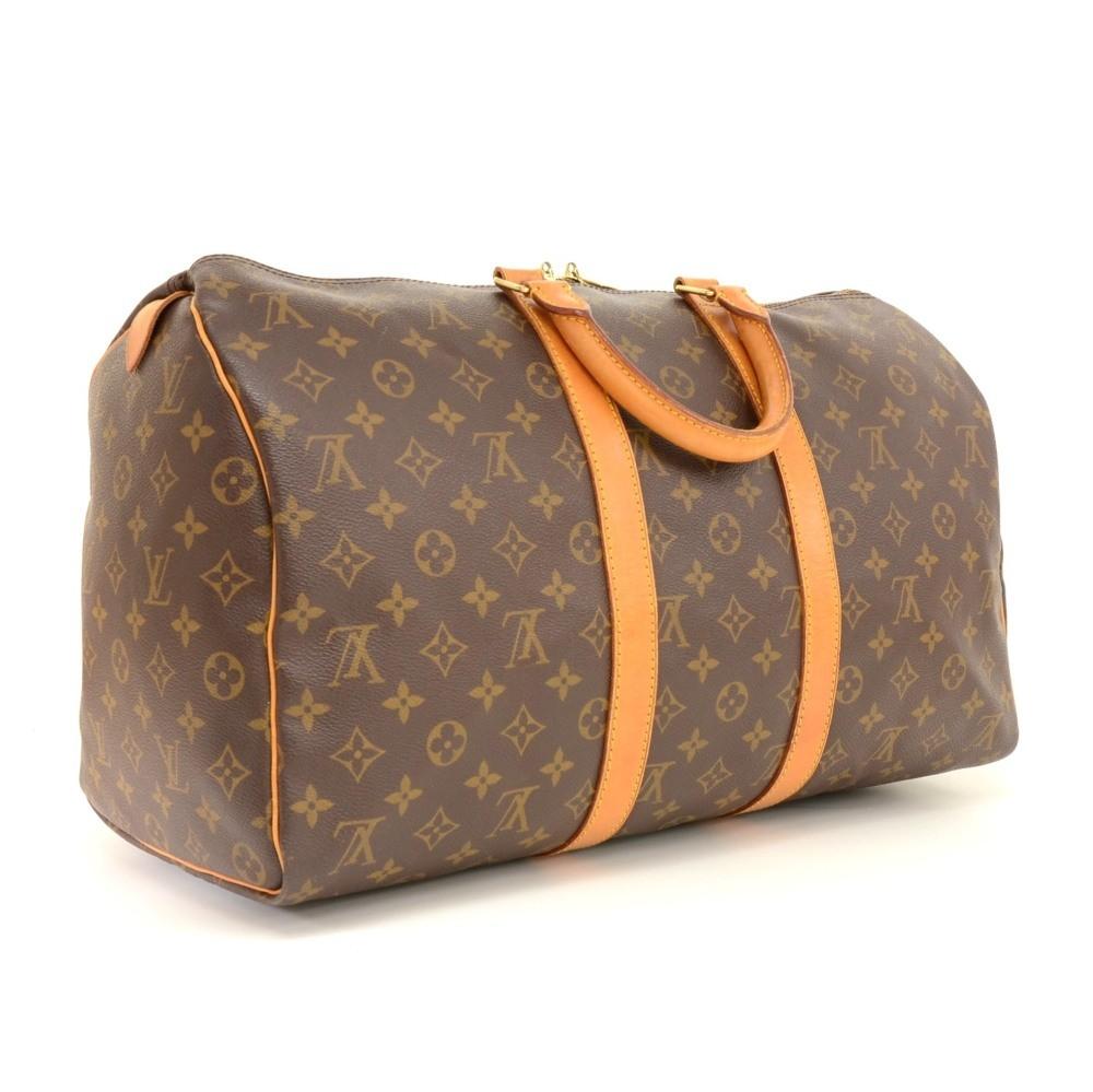 Louis Vuitto Keepall 45 Monogram Canvas Travel Bag