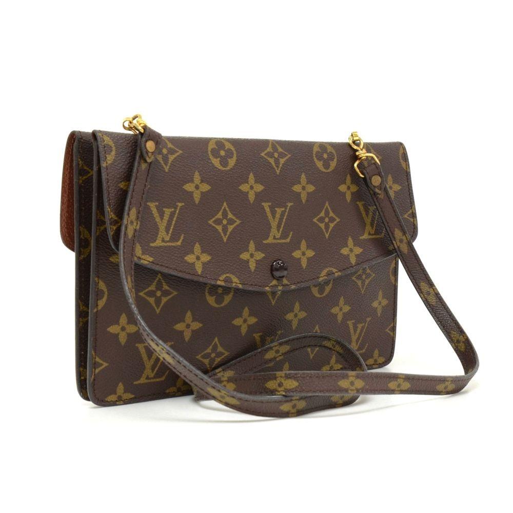 Louis Vuitto Pochette Double Rabat Monogram Canvas 2-Way Bag