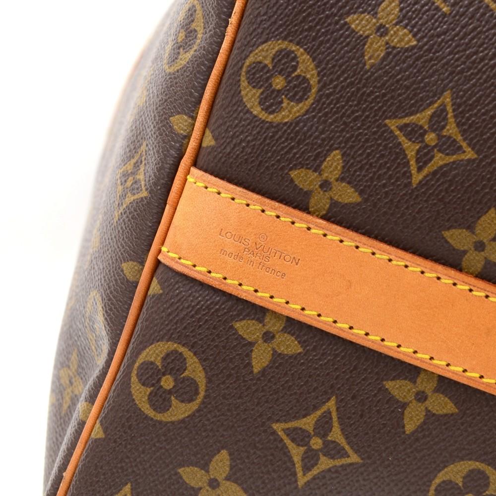 Louis Vuitto Keepall 50 Bandouliere Monogram Canvas Travel Bag with Strap