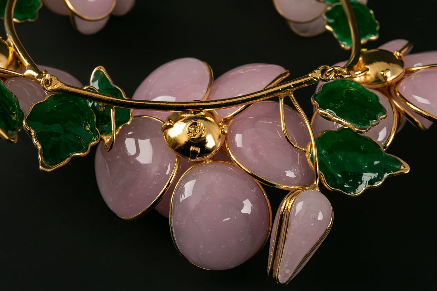 Collier en pÃƒÆ’Ã‚Â¢te de verre rose Augustine