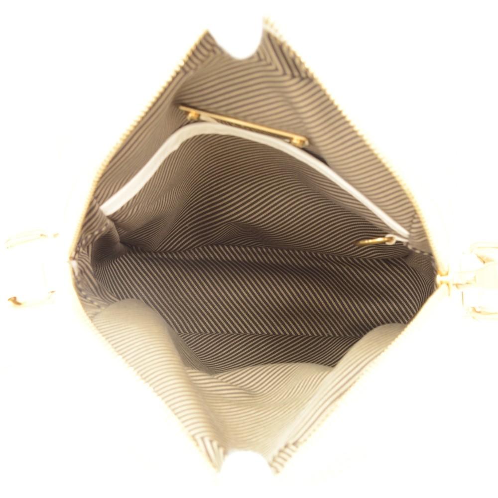 Louis Vuitto Off White Leather Messenger Bag