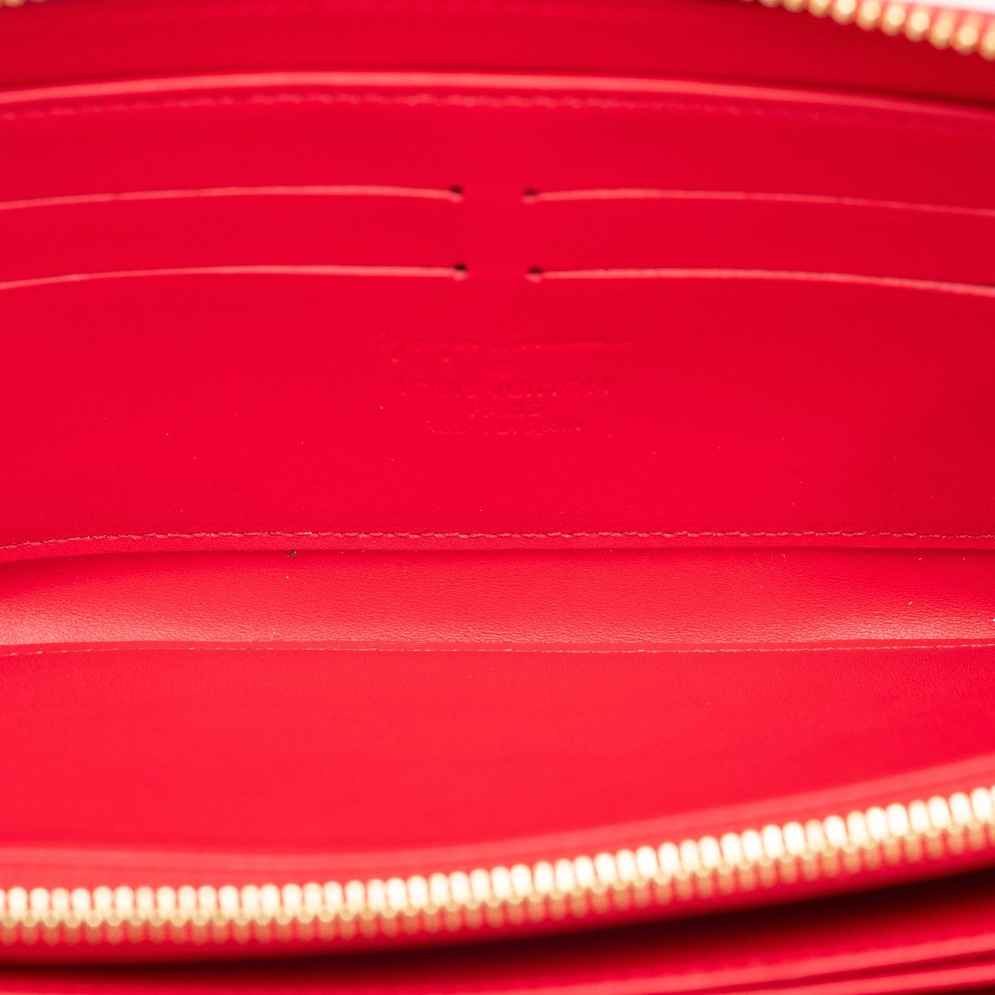 Red Louis Vuitton x Yayoi Kusama Monogram Vernis Infinity Dot Long Wallet
