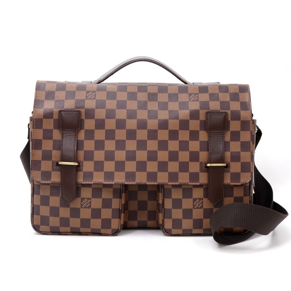 Louis Vuitto Broadway Damier Ebene Canvas Large Messenger Bag