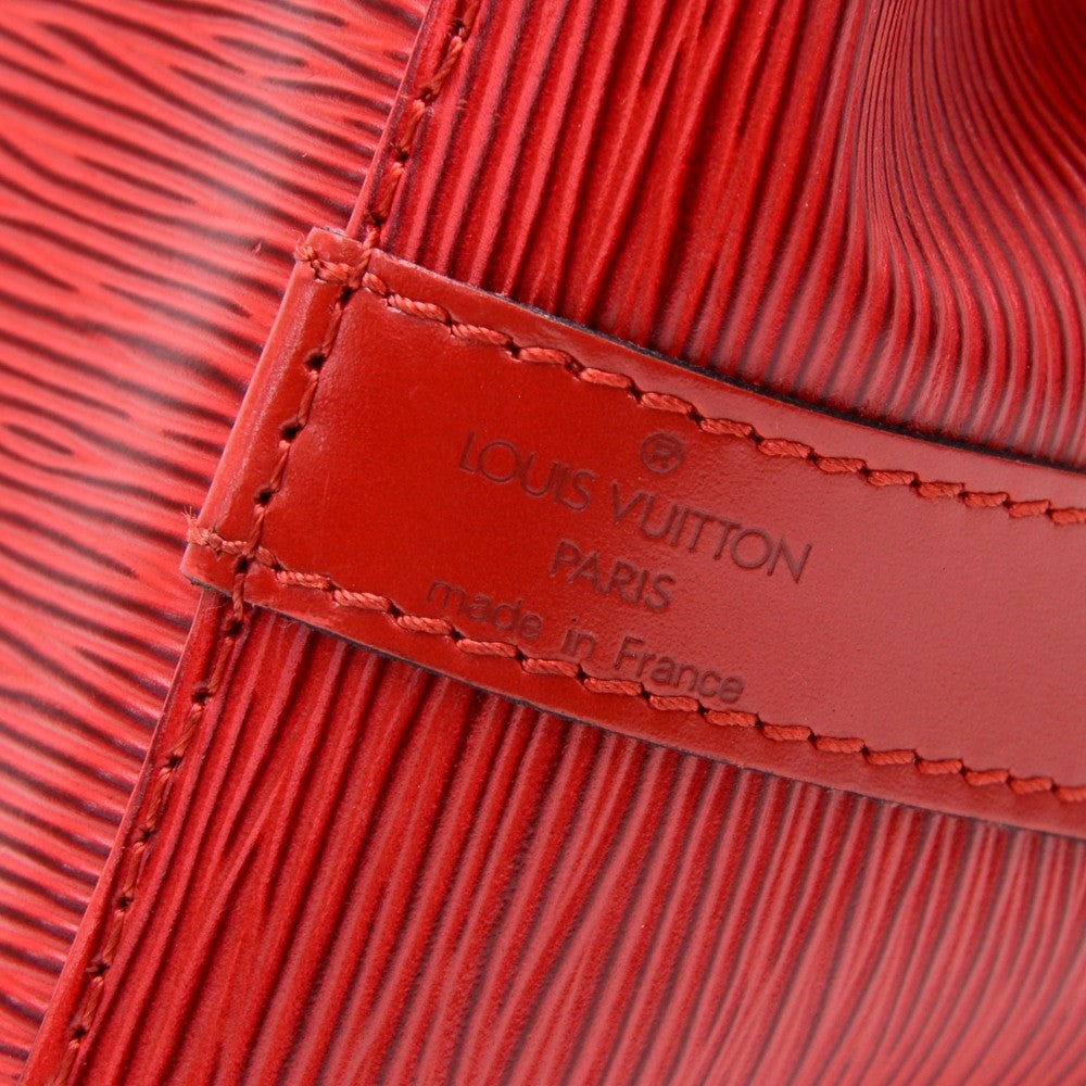 Louis Vuitto Petit Noe Red Epi Leather Bag