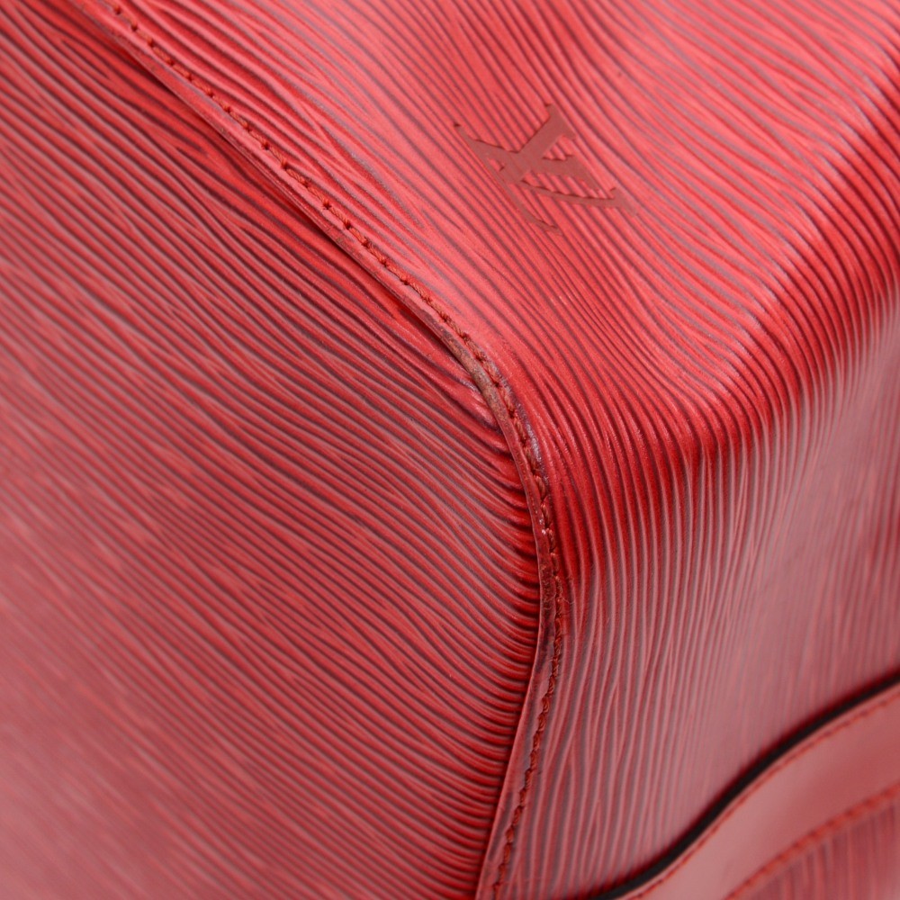 Louis Vuitto Petit Noe Red Epi Leather Bag