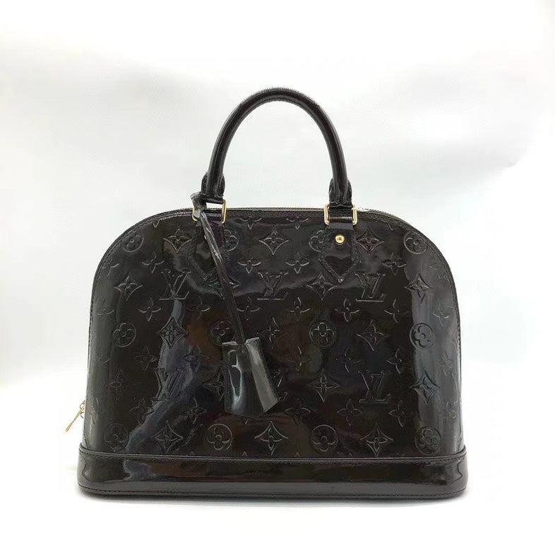 Louis Vuitton Alma GM Monogram Vernis Amarant Handbag M93595