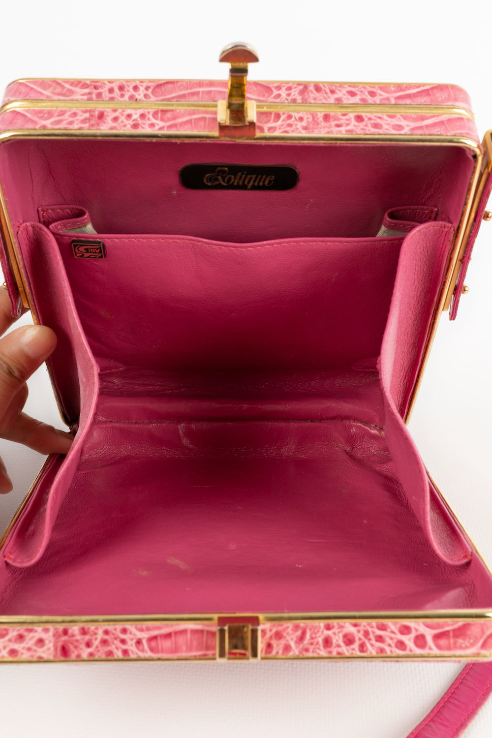 Sac en crocodile rose