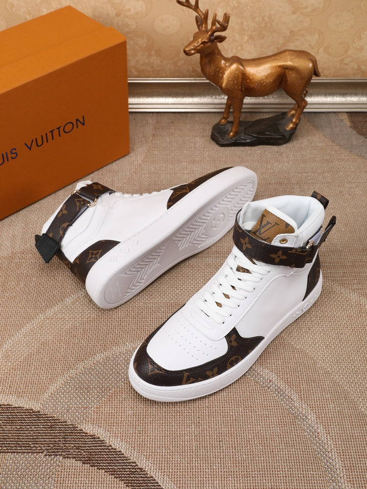 GLM - LUV High Top White Brown Sneaker