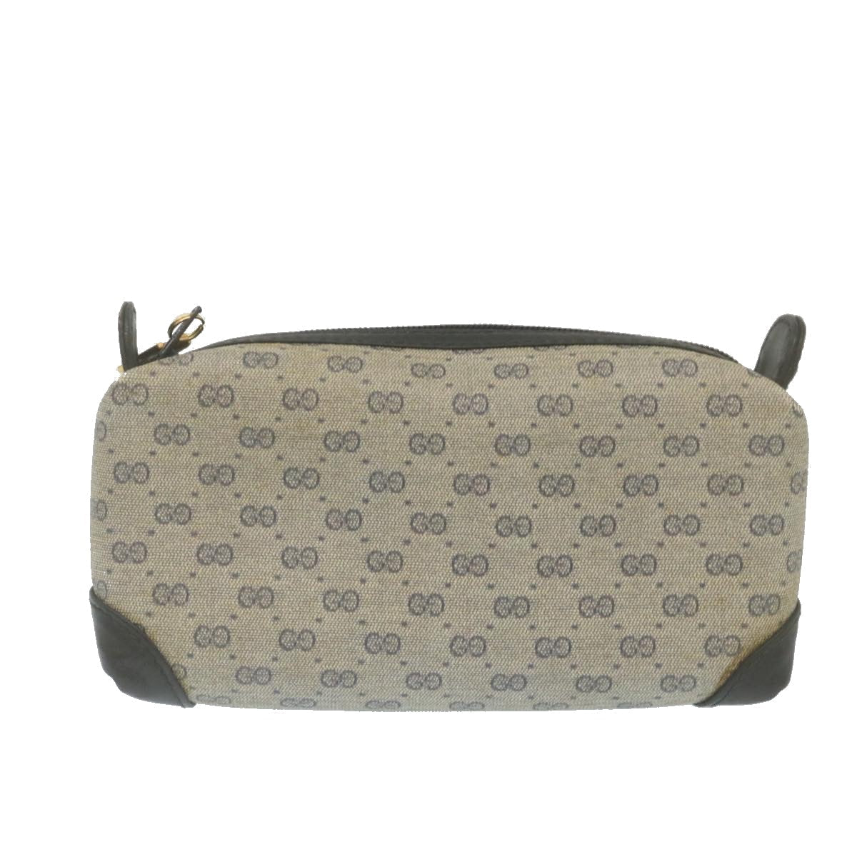 GUCCI Micro GG Canvas Pouch PVC Leather Navy 29455