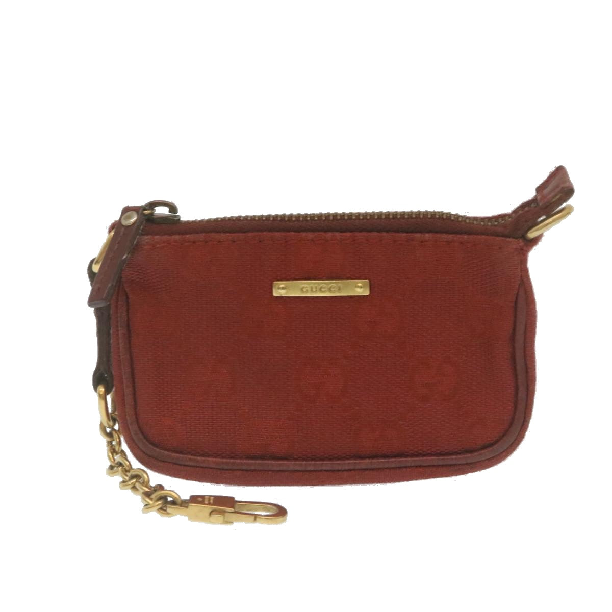 GUCCI GG Canvas Coin Purse Red 29473