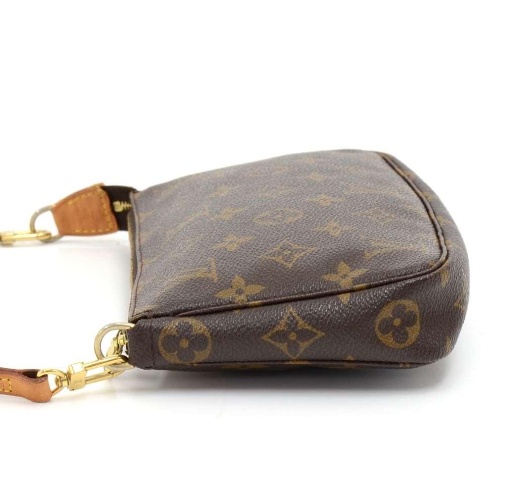 Louis Vuitto Pochette Accessoires Monogram Canvas Evening Bag with Long Strap