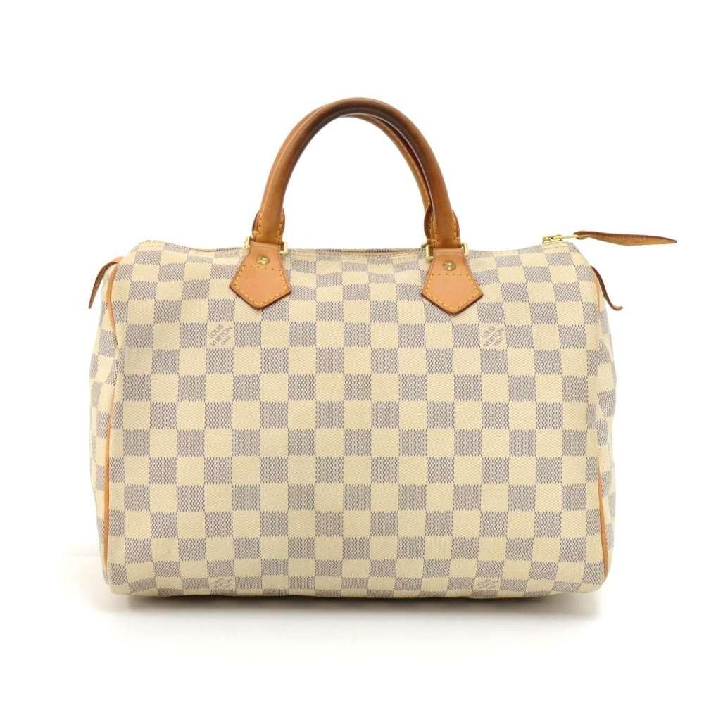 Louis Vuitto Speedy 30 Damier Azur Canvas City Handbag