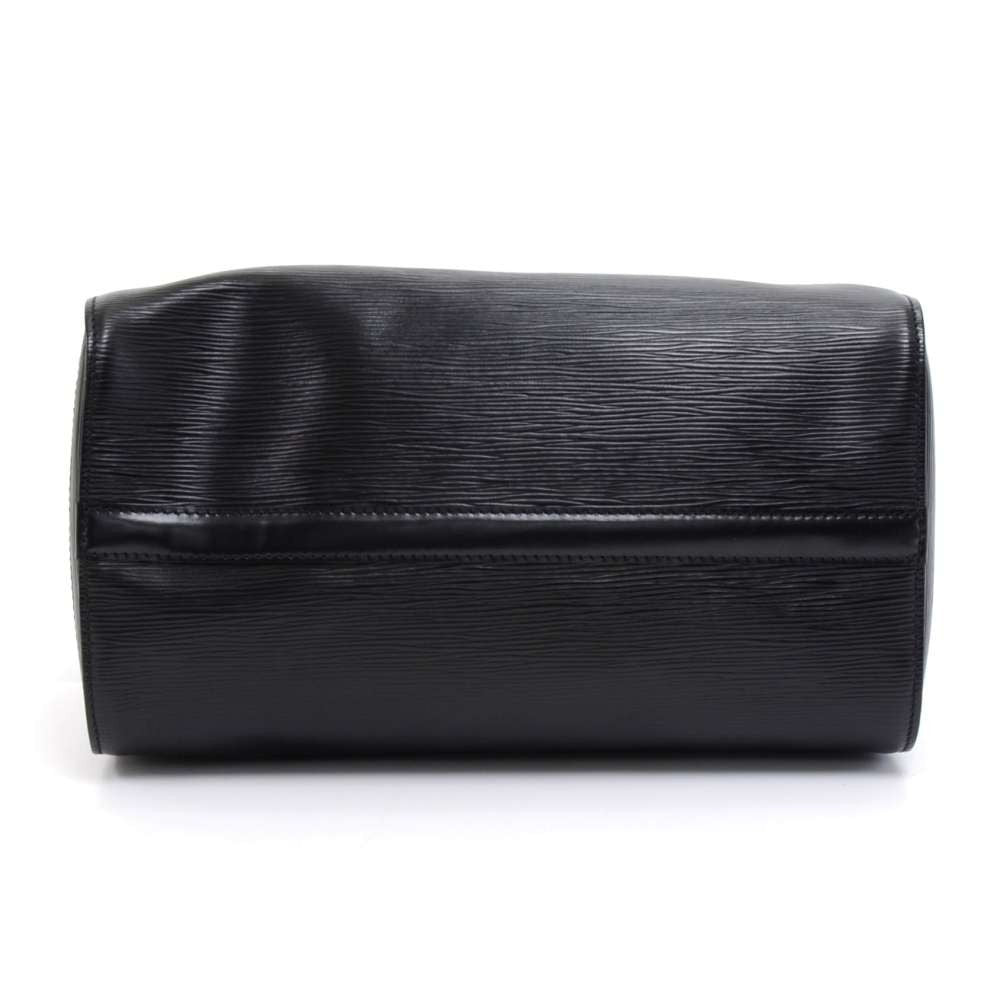Louis Vuitto Speedy 30 Black Epi Leather City Handbag
