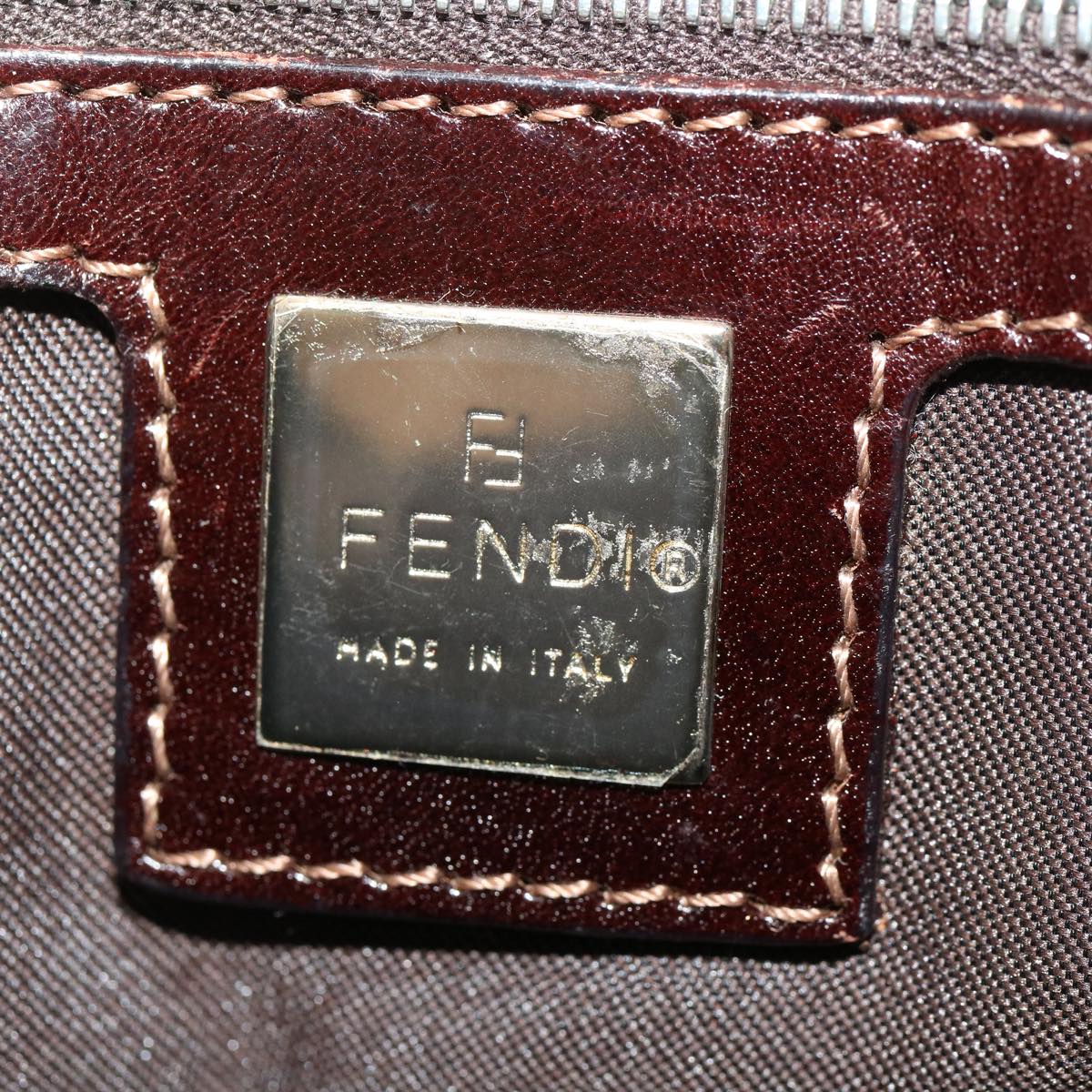 FENDI Zucca Canvas Mamma Baguette Shoulder Bag Beige 29900